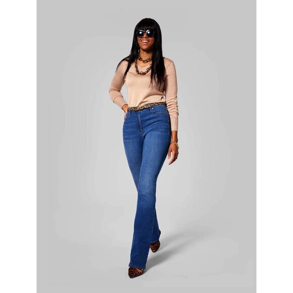 TallMoi Tall High Rise Stretch Bootcut Jeans - Inseam 36 - Picture 1 of 11
